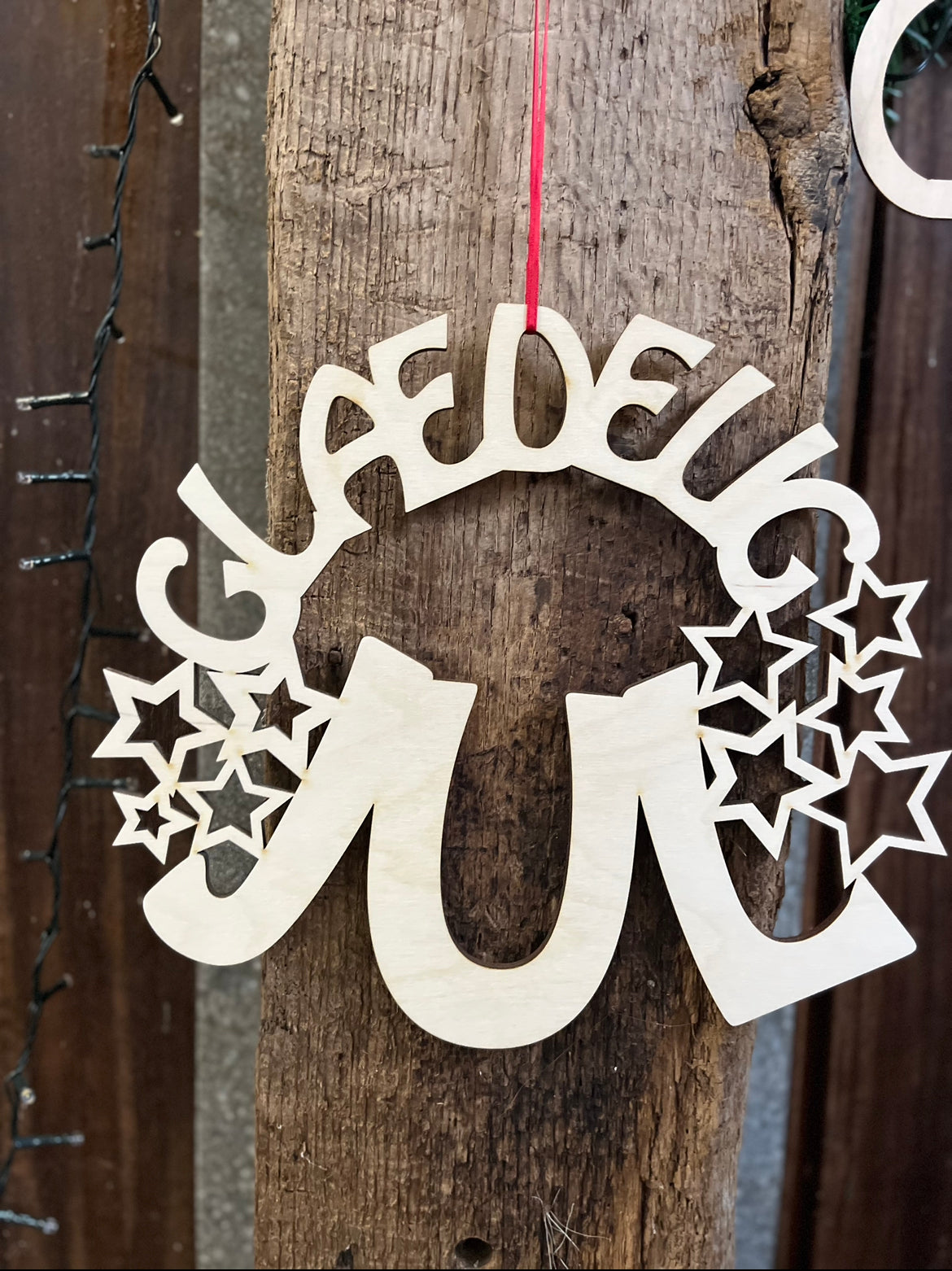 Holz Türgranz Glædelig Jul Weihnachten