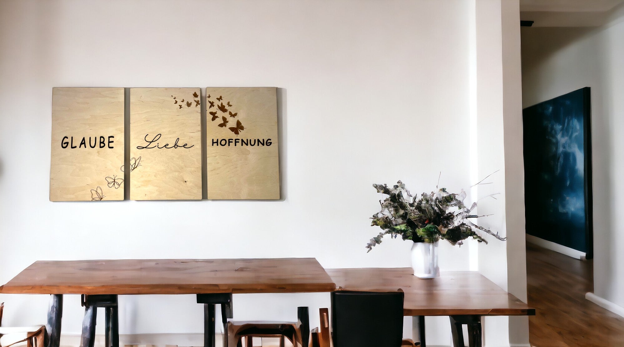 3D Wandbild King Glaube Liebe Hoffnung