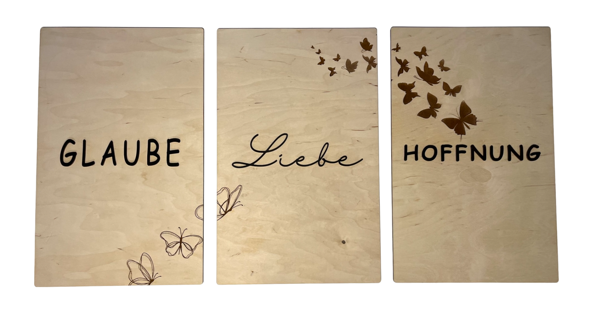 3D Wandbild King Glaube Liebe Hoffnung