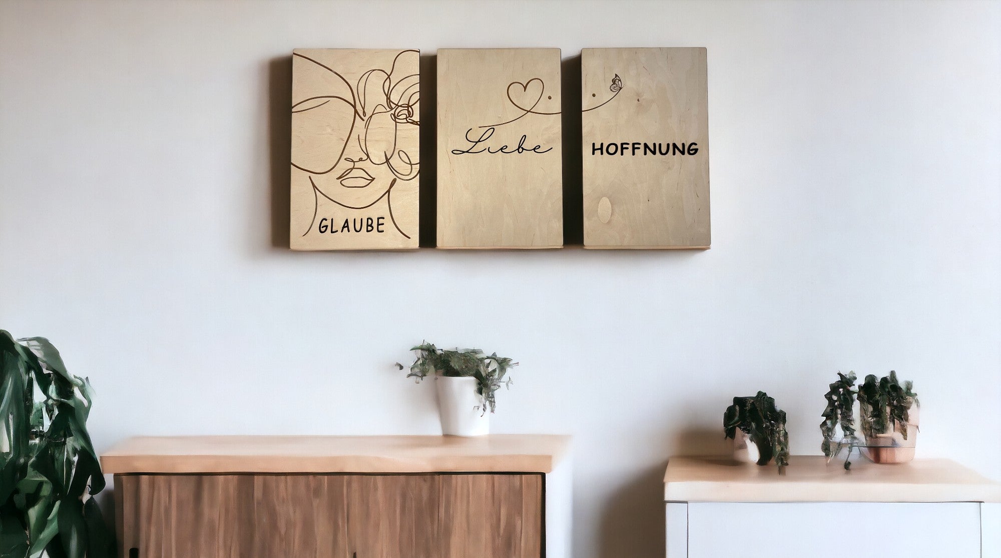 3D Wandbild King Glaube Liebe Hoffnung