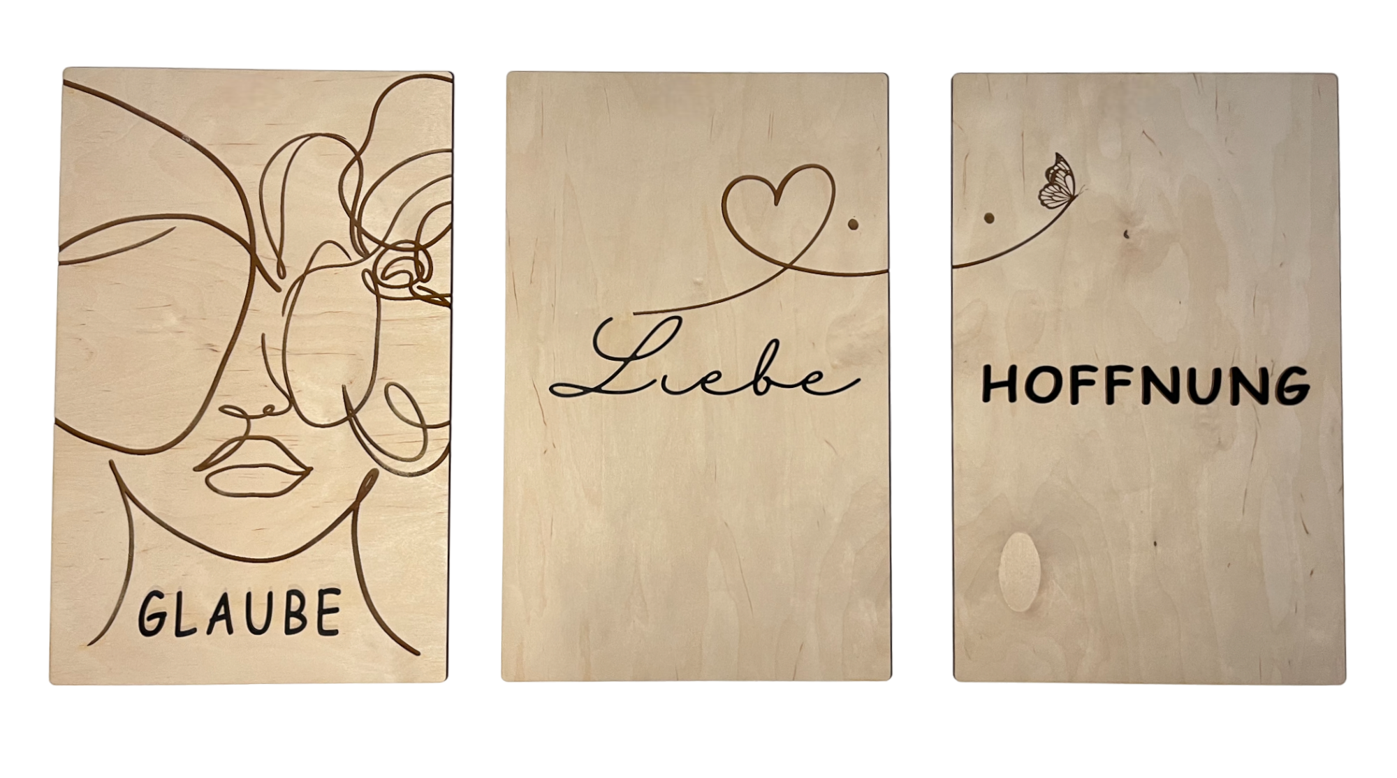 3D Wandbild King Glaube Liebe Hoffnung