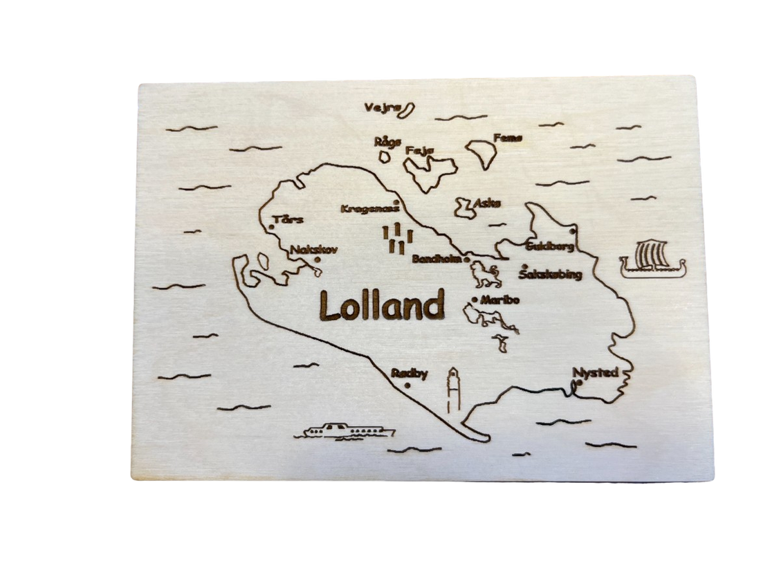 Holz Lolland Karte Souvenir