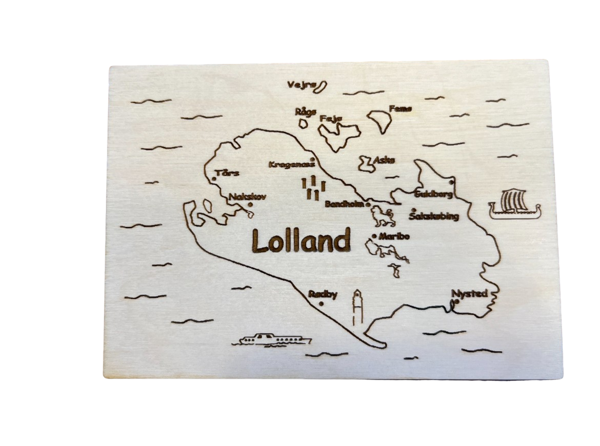 Holz Lolland Karte Souvenir