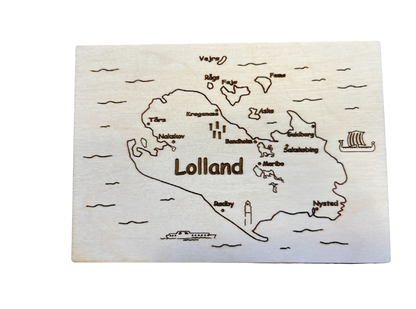 Holz Lolland Karte Souvenir
