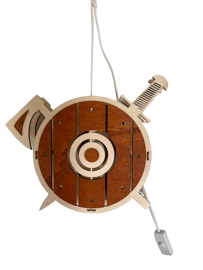 Wandlampe Nordmann Helm Harald, Schiff Sven, Schild Erik